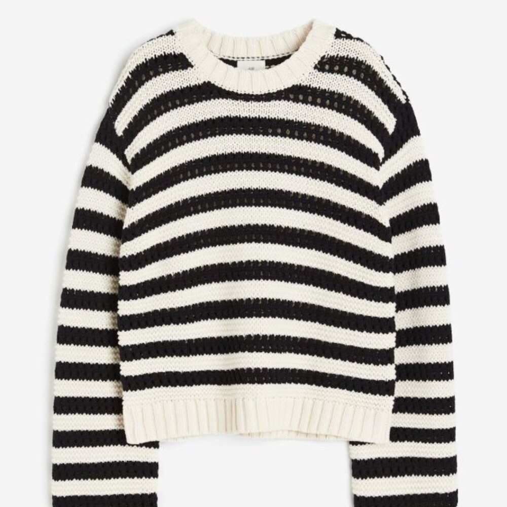 H & M  Chunky Knit Stripe Sweater